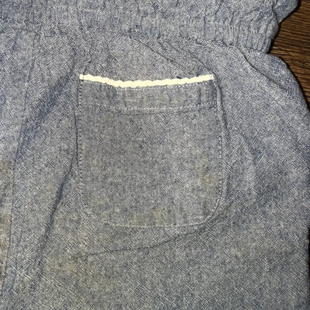 Tommy‎ Bahama Kids Blue Chambray Lace Trim Romper Girls Size 4T